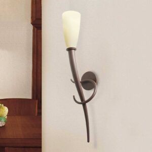 Svítidlo Lam hnědá/krémová kov/sklo