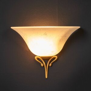 Svítidlo Lam mosaz/krémová kov/sklo