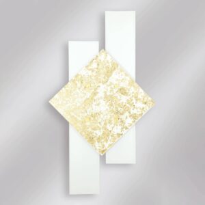 Svítidlo Lam bílá/pozlátko železo/sklo