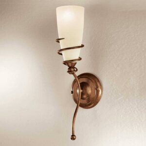 Svítidlo Lam antická mosaz/krémová mosaz/sklo Scavo