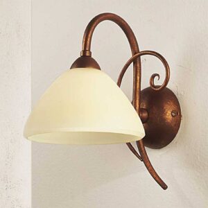 Svítidlo Lam tmavě hnědá/krémová kov/sklo