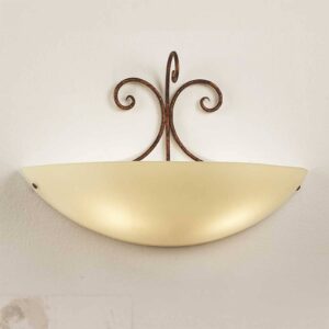 Svítidlo Lam krémová/hnědá sklo/kov