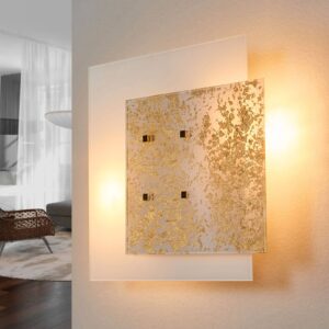 Svítidlo Lam bílá/pozlacená kov/sklo