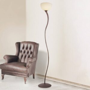 Svítidlo Lam hnědá/krémová kov/sklo