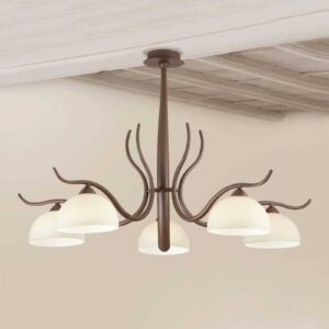 Svítidlo Lam hnědá/krémová kov/sklo