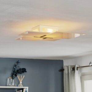 Svítidlo Lam ocel/bílá sklo/kov