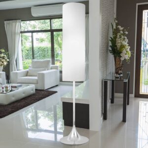 Svítidlo Lam bílá/chrom látka/kov