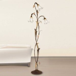 Svítidlo Lam hnědá/zlatá/čirá kov/sklo