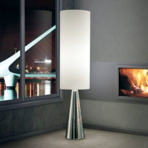 Svítidlo Lam chrom/bílá látka/kov