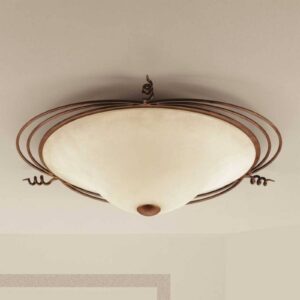 Svítidlo Lam antická mosaz/krémová mosaz/sklo Scavo