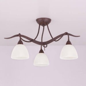 Svítidlo Lam skleněná stínidla antická bílá scavo kov/sklo