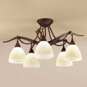 Svítidlo Lam skleněná stínidla antická bílá scavo kov/sklo