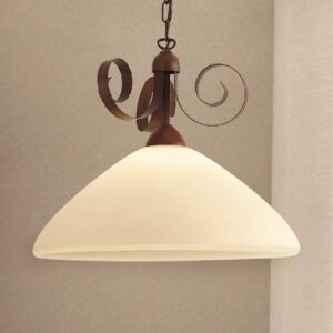 Svítidlo Lam hnědá/krémová kov/sklo