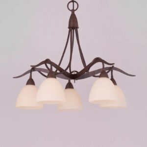 Svítidlo Lam hnědá kov/sklo