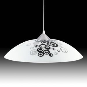 Svítidlo Lam chrom/černobílá sklo