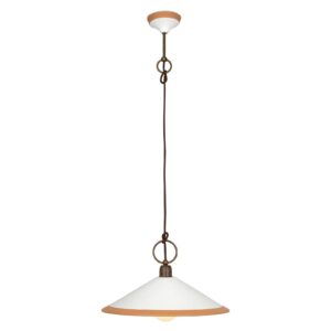 Svítidlo Lam tmavě hnědá/bílá/okrová železo/keramika