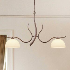 Svítidlo Lam hnědá/krémová kov/sklo