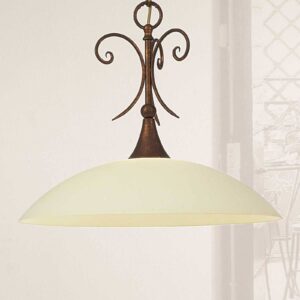 Svítidlo Lam krémová/hnědá sklo/kov