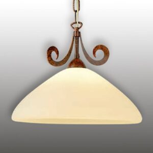 Svítidlo Lam antická rezavá/krémová satinovaná kov/sklo