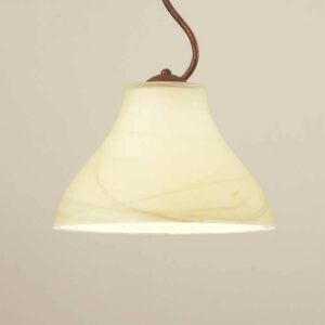 Svítidlo Lam hnědá/krémová kov/sklo