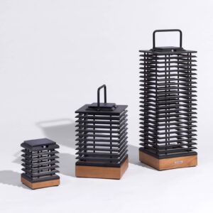 Svítidlo Les Jardins dřevo světlé/břidlicově šedý teak/vysokotlaký laminát (HPL)