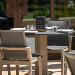 Svítidlo Les Jardins dřevo světlé/břidlicově šedý Teak/vysokotlaký laminát (HPL)