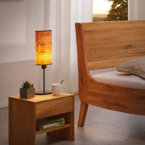 Svítidlo LeuchtNatur olivové dřevo/s fládrováním/černá dřevo/kov