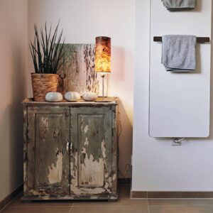 Svítidlo LeuchtNatur olivové dřevo/s fládrováním/nerezová ocel dřevo/kov