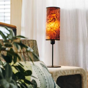 Svítidlo LeuchtNatur vlašský ořech/fládrování/černá dřevo/kov