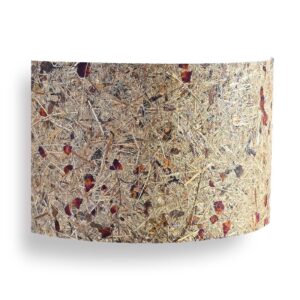 Svítidlo LeuchtNatur seno/květ růže seno/kov