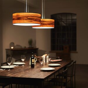 Svítidlo LeuchtNatur ořech evropský/bílá dřevo/kov