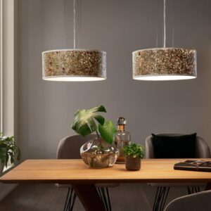 Svítidlo LeuchtNatur seno/květ růže/bílá seno/kov