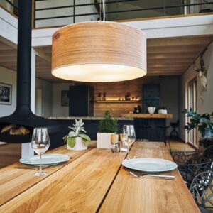 Svítidlo LeuchtNatur dub/bílá dřevo/kov