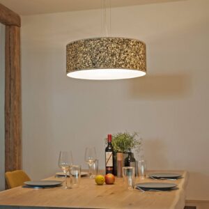 Svítidlo LeuchtNatur seno/květ růže/bílá seno/kov