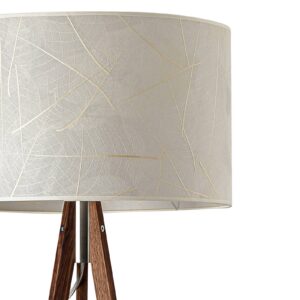 Svítidlo LeuchtNatur ořech/krémová dřevo/kaučukové listy