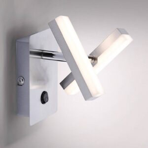 Svítidlo Leuchten Direkt ocelově šedá/bílá satinovaná ocel/plast