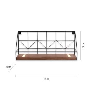 Svítidlo Leuchten Direkt hnědá/černá kov/dřevo/plast