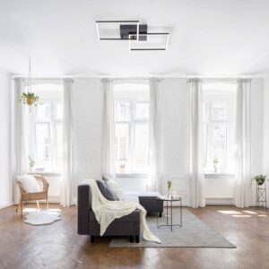 Svítidlo Leuchten Direkt černá nerez/hliník/plast