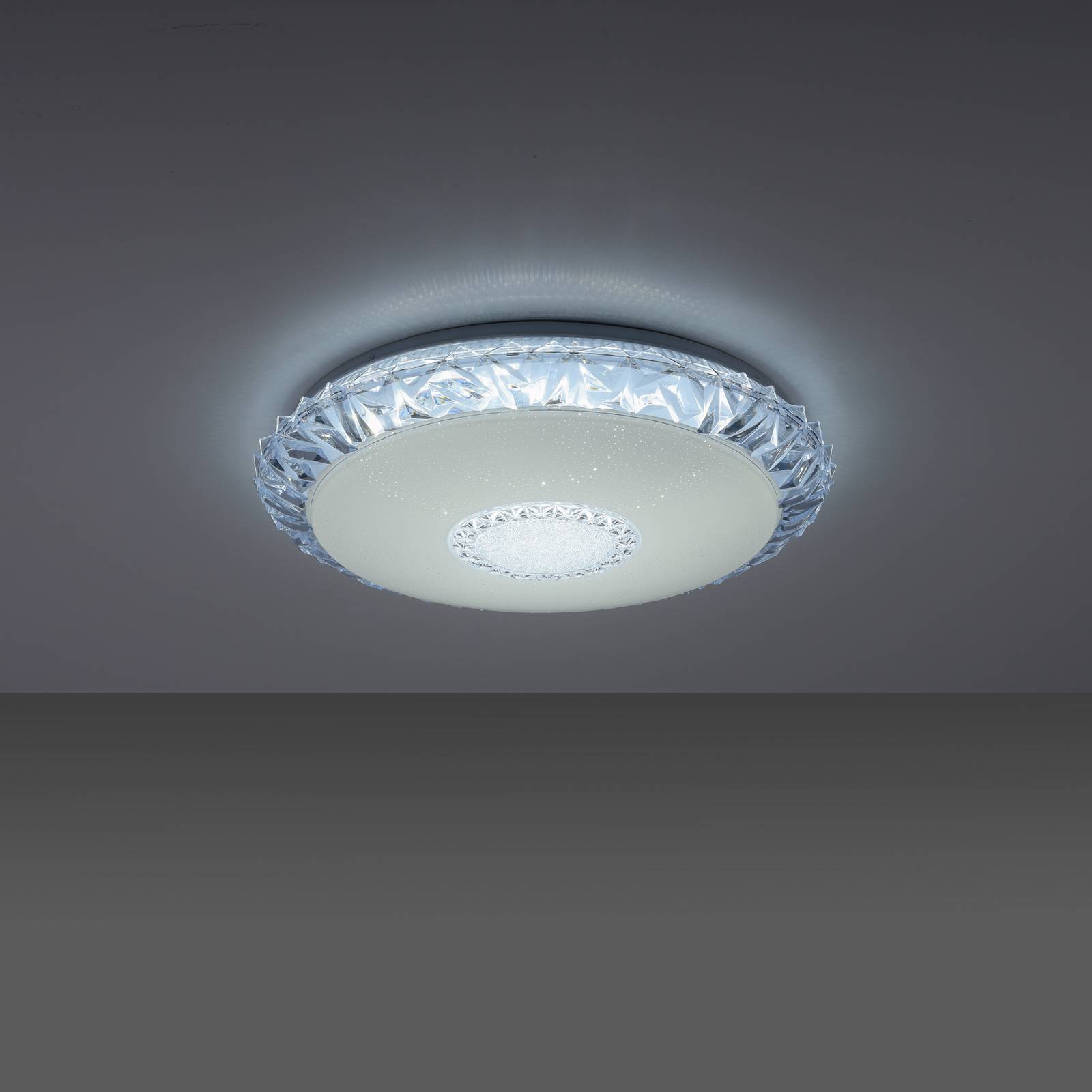 JUST LIGHT. LED stropní svítidlo Lucca, RGB/CCT, Ø 51cm, Obývací pokoj / jídelna, Železo, plast, 36W, K: 10cm - Image 4