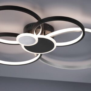 Svítidlo Leuchten Direkt černá/hliník hliník/železo/ocel/plast