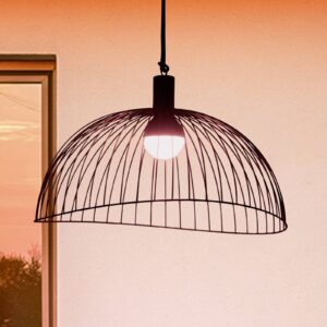 Svítidlo Leuchten Direkt černá/hnědá železo/provaz z juty