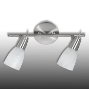 Svítidlo Leuchten Direkt ocel/bílá mramorovaná ocel/sklo