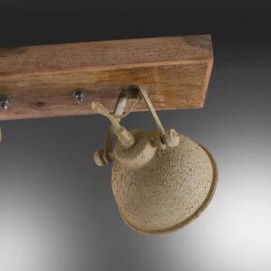 Svítidlo Leuchten Direkt šedý/hnědý železo/dřevo