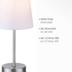 Svítidlo Leuchten Direkt ocel/bílá železo/plast/tkanina