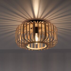 Svítidlo Leuchten Direkt světle hnědá dřevo/plast