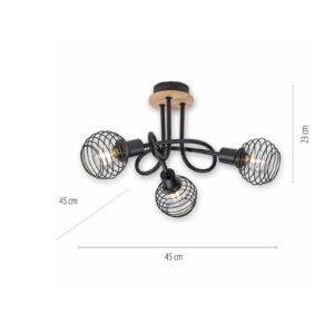 Svítidlo Leuchten Direkt černá/hnědá železo/hliník/plast