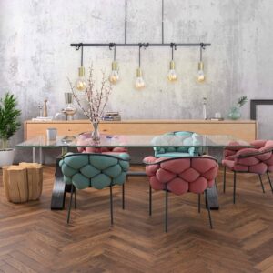 Svítidlo Leuchten Direkt mosaz matná/černá kov