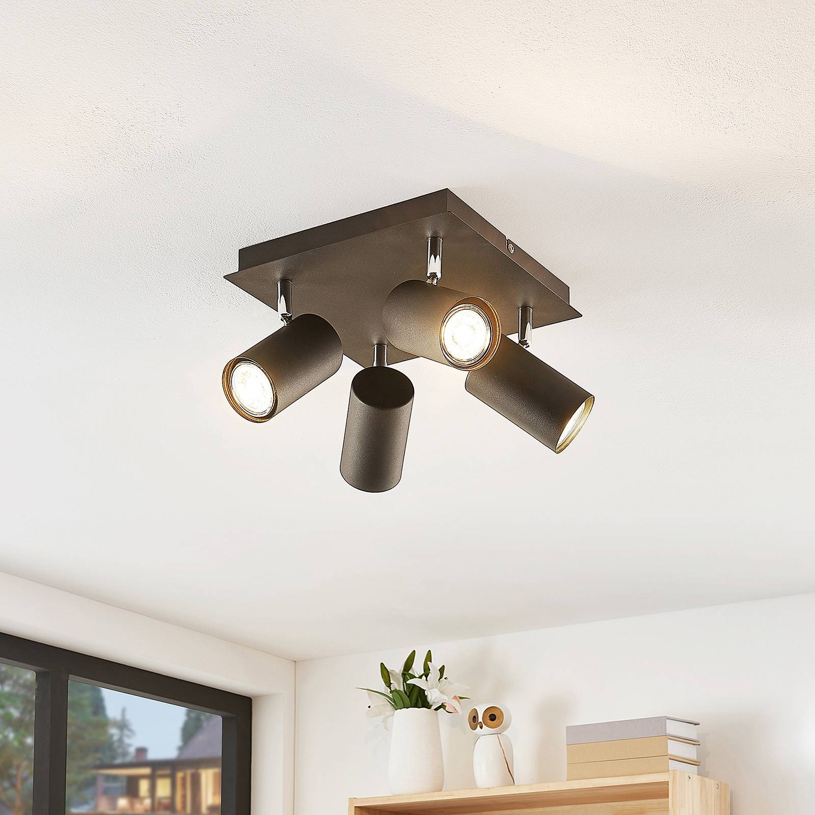 Svítidlo Lindby černé kov