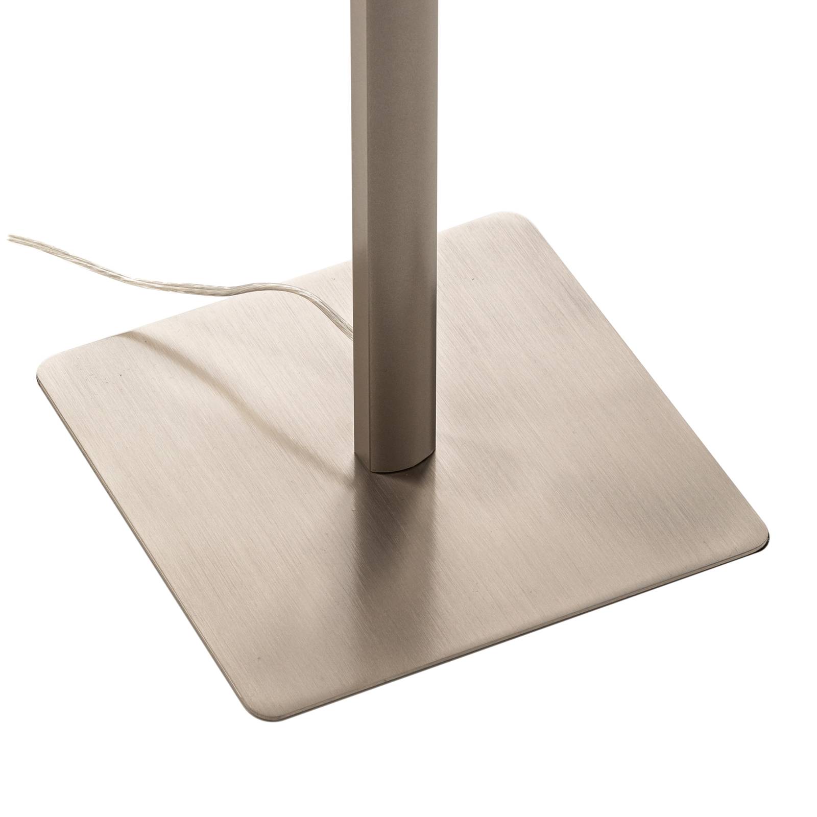 Lindby Kamia LED stojací lampa, nikl, Obývací pokoj / jídelna, hliník, silikon, 11W, P: 21 cm, L: 21 cm, K: 147cm - Image 4