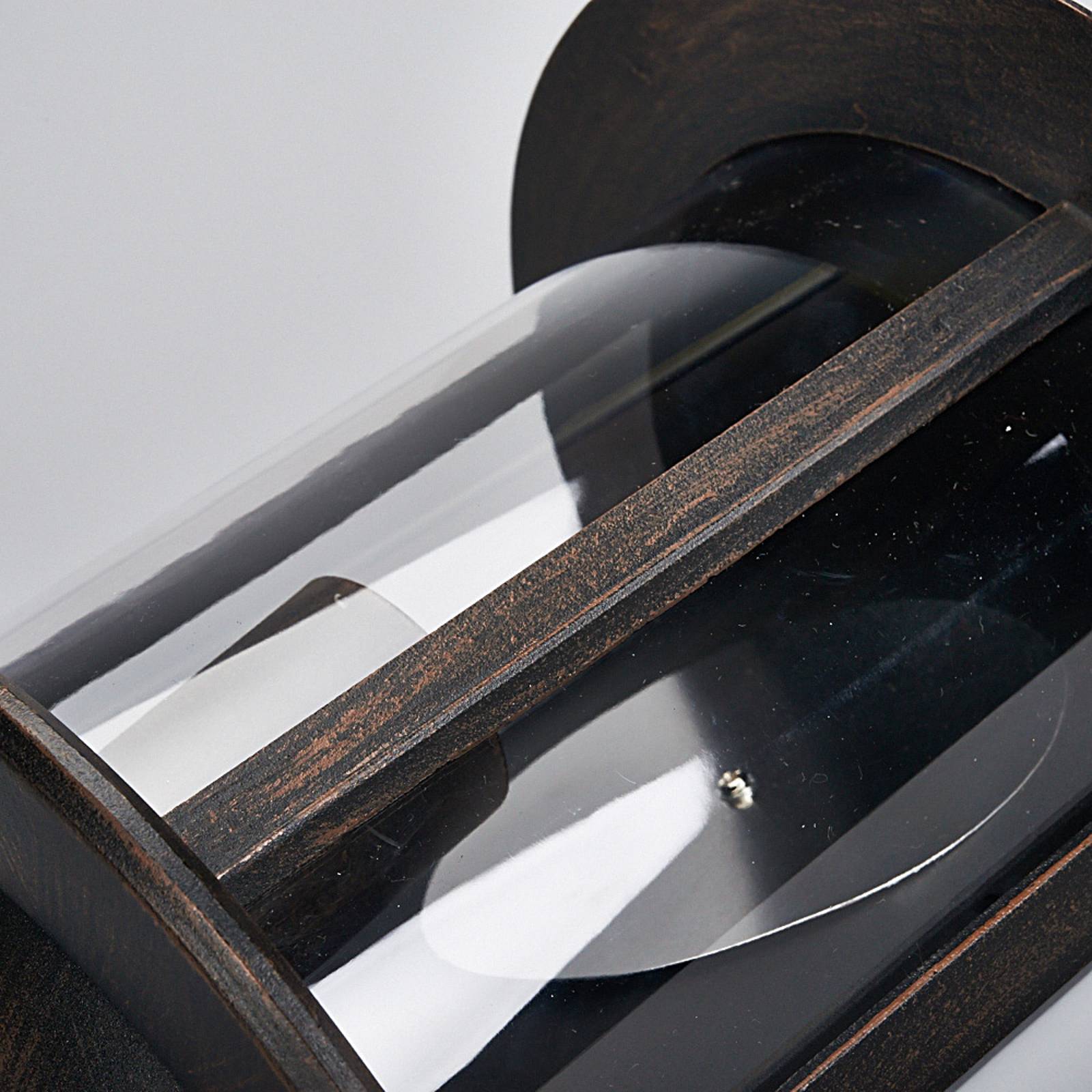 Lindby LED venkovní nástěnné svítidlo Maelis, půlkruhové, hliník, polykarbonát, E27, 9W, L: 23.7 cm, K: 26.5cm - Image 4